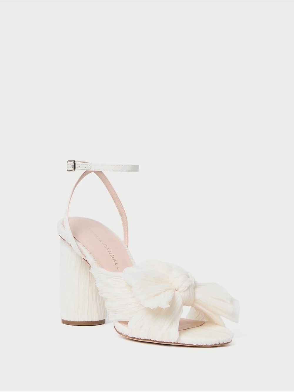 Loeffler Randall Camellia Pearl Pleated Bow Heel